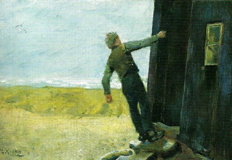 Christian Krohg et nodskud France oil painting art